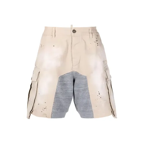 DSQUARED 2 Light Yellow Men's Cargo Shorts DSQUARED 2 Светло-желтые мужские карго шорты