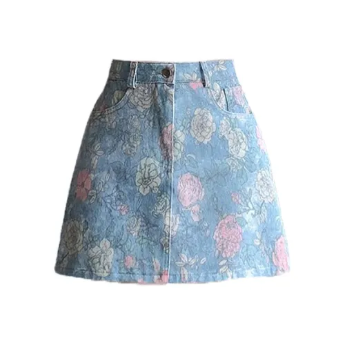 NFV Синие Женские Джинсовые Короткие Юбки