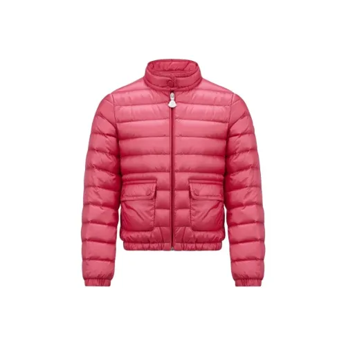 Moncler Детская одежда Однотонный воротник-стойка накладной карман длинный рукав логотип бренда куртки и пальто кораллово-розовый детский