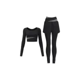 [Комплект с длинными рукавами] Звездный черный + Звездный черный