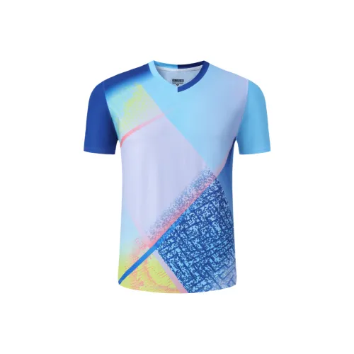 KPADB Белый и синий цвет Унисекс Бадминтонные Джерси