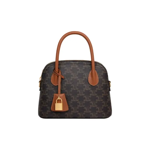 CELINE Коровья кожа Тоут Сумка Сумка для покупок Сумка на плечо Сумка Женская Рыжевато-коричневый