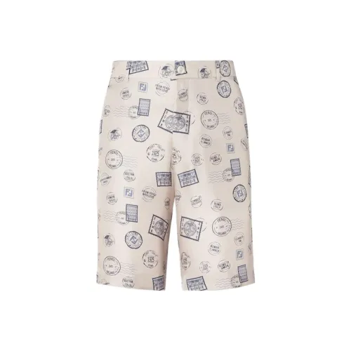 FENDI SS25 Повседневные шорты Мужские Белые