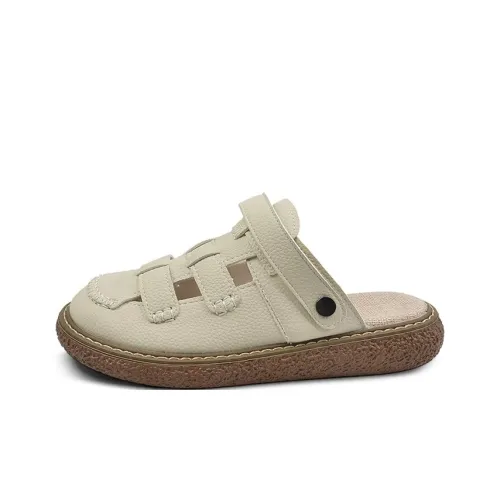 Betu Резиновая подошва Домашние тапочки Женские Экрю