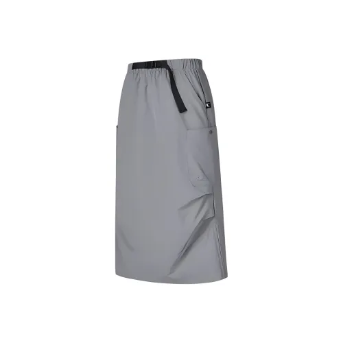 QIAODAN Sports Life Collection Камень Path Серый Женские Повседневные Длинные Юбки
