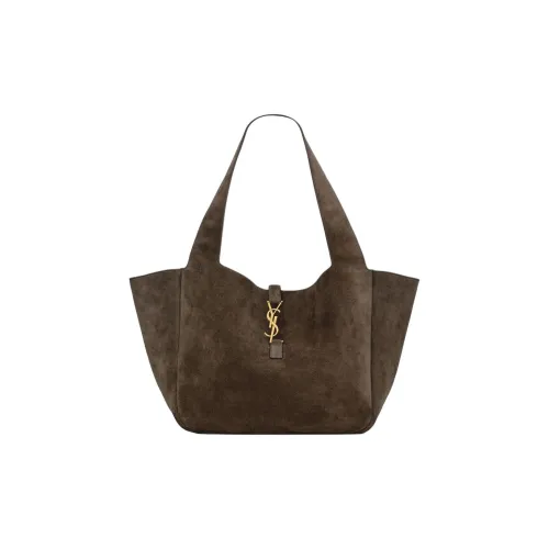 SAINT LAURENT LE57 Series Телячья кожа Плечевая сумка Стандартная Женская Светлый цвет мускуса