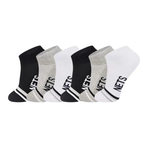 NBA 6 пар черных + белых + серых мужских носков
