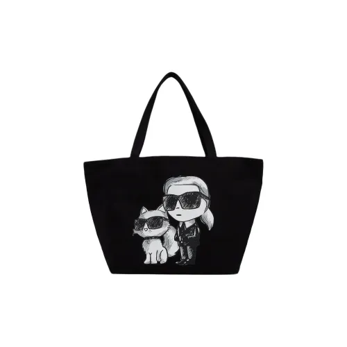 Karl Lagerfeld IKON Переработанный хлопок Тоут Сумка Сумка для покупок Сумка на плечо Женская Черная