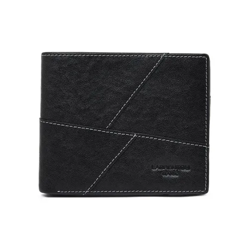 Old Man's Head Лицевая коровья кожа Кошелек Стандартный Мужской Черный