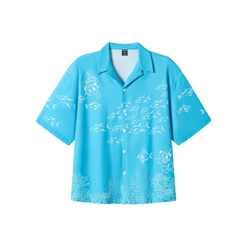 WAYNEXZAVIER Blue Men's Shirts WAYNEXZAVIER Синий Мужские Рубашки