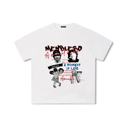 Menblero Белая Унисекс Футболка