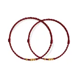 Браслет-шнурок "Благословение Удачи" Благоприятный 13+14 (Бургунди)