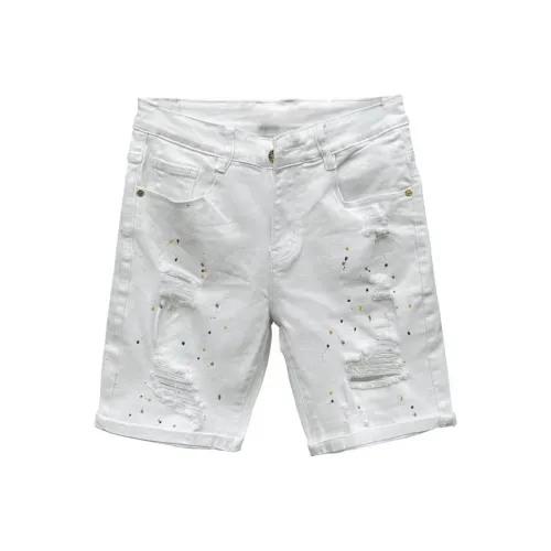 Zomuros Белые Унисекс Джинсовые Шорты