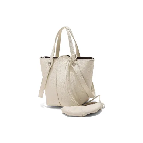 CLEVER KETCH ПУ (полиуретан) Сумка-ведро Сумка через плечо Сумка Обычная Женская Экрю Черная