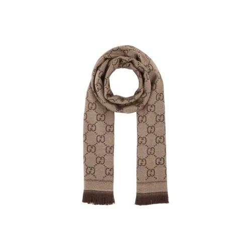 GUCCI Шерпа Шарфы Женские Коричневый