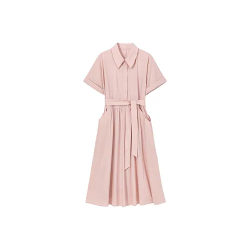 Ran and pure Короткий рукав Платье Женское