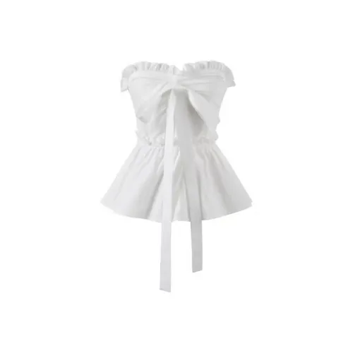 MTHE Белый Женские Топы без бретелек