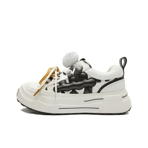 SHOOT BRAND Повседневный Низкий Топ Корова Белый Унисекс