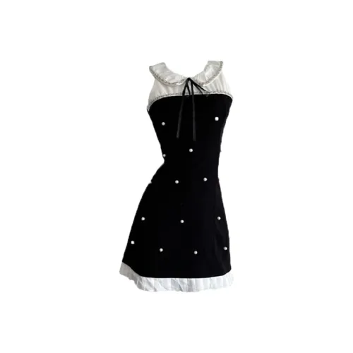 NFV Черные Женские Платья без рукавов