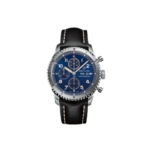 BREITLING Legend Aviation Collection Автоматический Механический Часы Мужские 43 мм Синий Циферблат