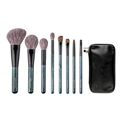 AOLANLA MASTERPIECE Павлин Синий 8 Штук Набор Кистей для Макияжа Фиксирующий Портативный Мягкий Кожа Дружественный Подгонка WHEEL