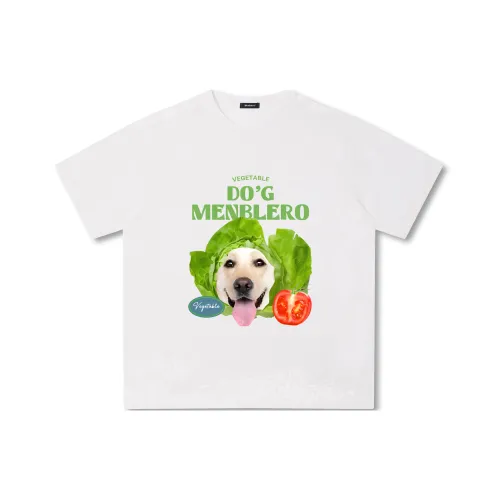 Menblero Белая Унисекс Футболка