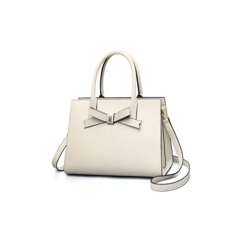 Danxilu Сумка через плечо из коровьей кожи большая женская экрю серый синий