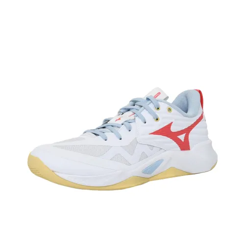 Mizuno Wave Slip-on Устойчивый к истиранию Низкий Топ Кроссовки для тренировок Унисекс Белый Красный