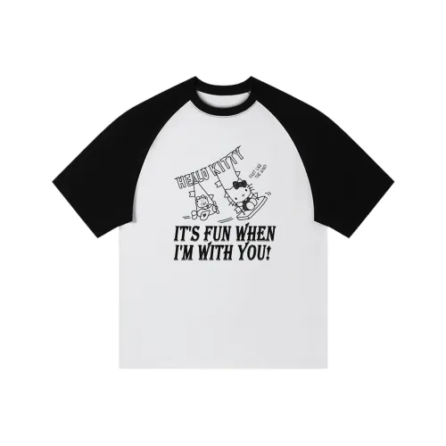 Sanrio x HelloKitty Hello Kitty T-Shirt Unisex Черный Белый