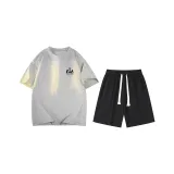 Фотиния Серый (Фотиния Серый Топ + Черные Шорты)