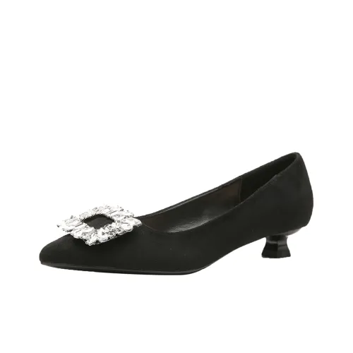 GOSO Грубый каблук Высокие каблуки Женские Черный