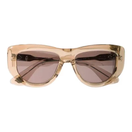 JACQUES MARIE MAGE Нерегулярная форма Солнцезащитные очки Женские Коричневый