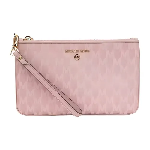 MICHAEL KORS Jet Set Charm Коровья кожа Клатч Средний Женский Розовый