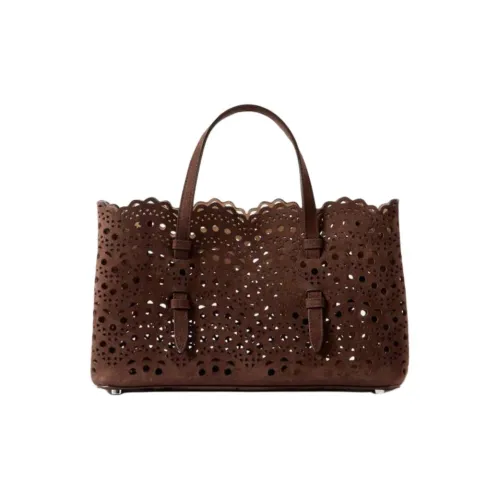 Alaia Телячья кожа Тоут Сумка Сумка для покупок Сумка через плечо Сумка среднего размера Женская Коричневая