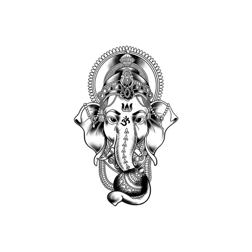 LIEJI Elephant GOD IV Herbal Tattoo Sticker LIEJI Слон GOD IV Травяной Тату Стикер