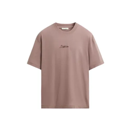 ZARA Light Peach Red Men's T-Shirts ZARA Светло-персиковый Красный Мужские Футболки