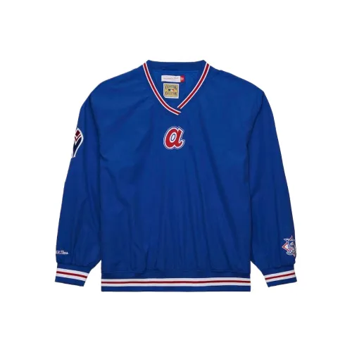 Mitchell Ness Blue Men's Jackets Mitchell Ness Синий Мужские Куртки
