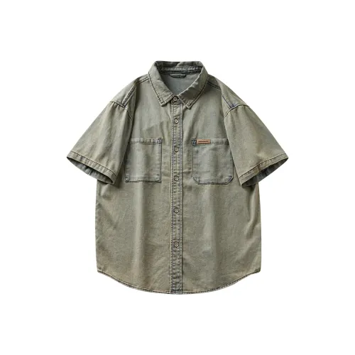 HZWH Синий Мужская Рубашка