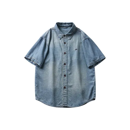 HZWH Синий Мужская Рубашка