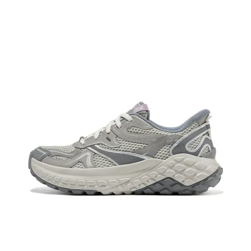 Skechers Monster Устойчивые к истиранию низкие топовые кроссовки с толстой подошвой женские серые