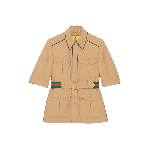 GUCCI X ADIDAS Originals Куртки и Пальто Женские Светлый Умбра