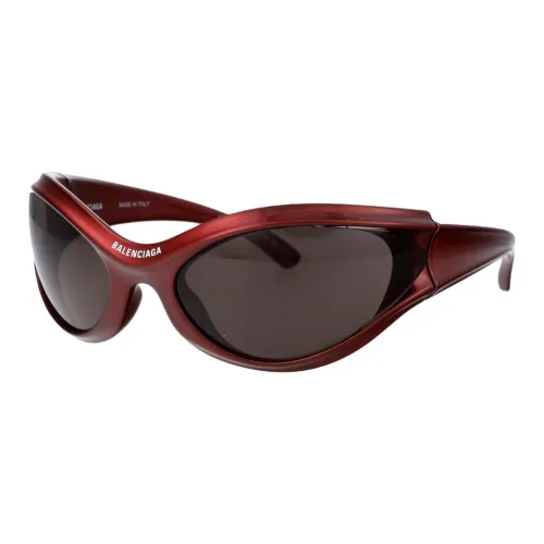 Balenciaga Металлические Ацетатные Солнцезащитные Очки Женские Бургунди
