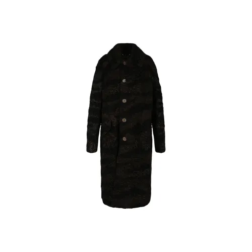 GUCCI Черное Коричневое Мужское Пальто