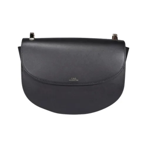 A.P.C Genève Телячья кожа Седло Сумка Сумка через плечо Женская Черная