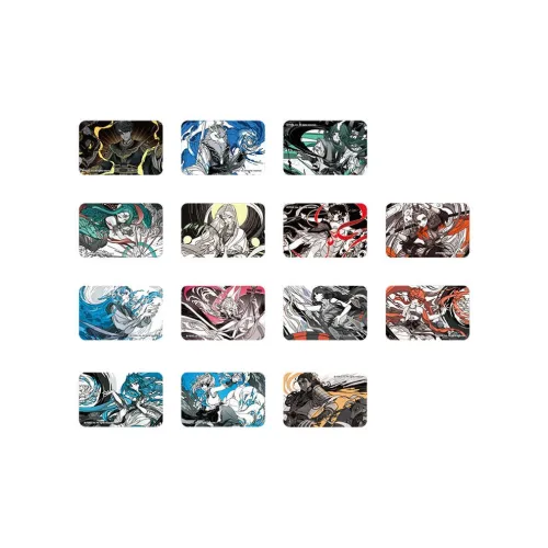 Non Human Xianshan Qiongge Series Жестяной значок Tuas Ne Zha Двойная вспышка светоотражающий барный аксессуар коробки с сюрпризами