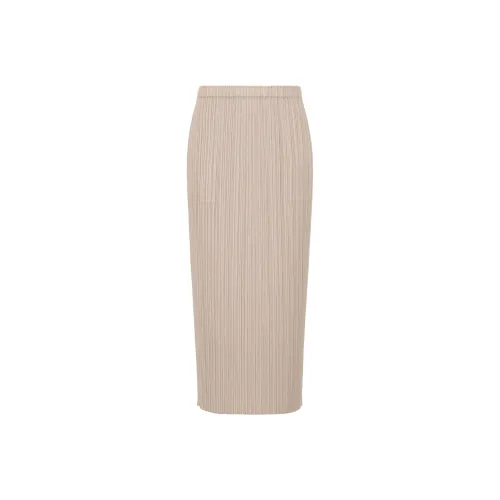 PLEATS PLEASE ISSEY MIYAKE SS25 Повседневный Длинный Юбка Женские Хаки