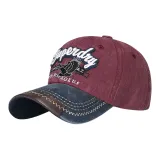 Темно-синий козырек и бургундская центральная часть