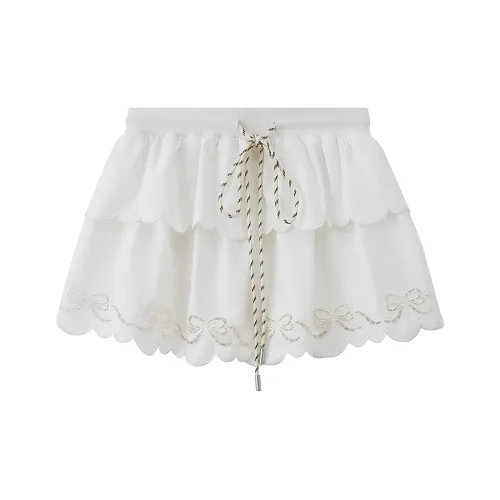DIDDI MODA Белая Женская Повседневная Короткая Юбка