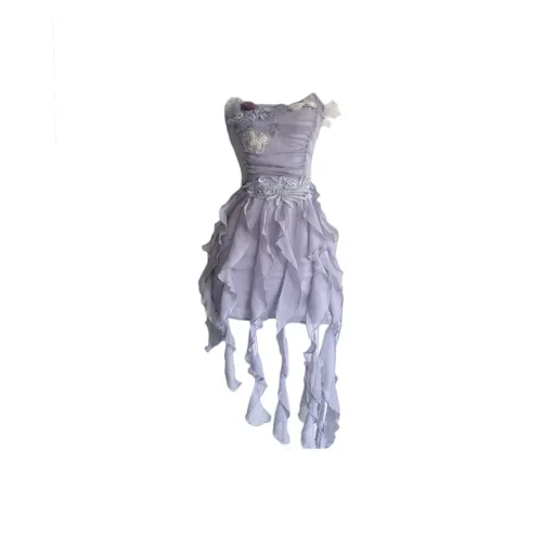 ADXKM Фиолетовые Женские Платья без рукавов