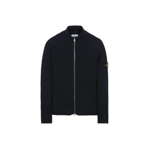 Stone Island Морской Синий Мужской Трикотаж